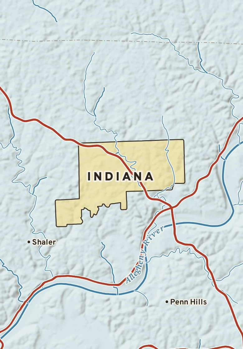 Atlas plate of Indiana, Pennsylvania.
