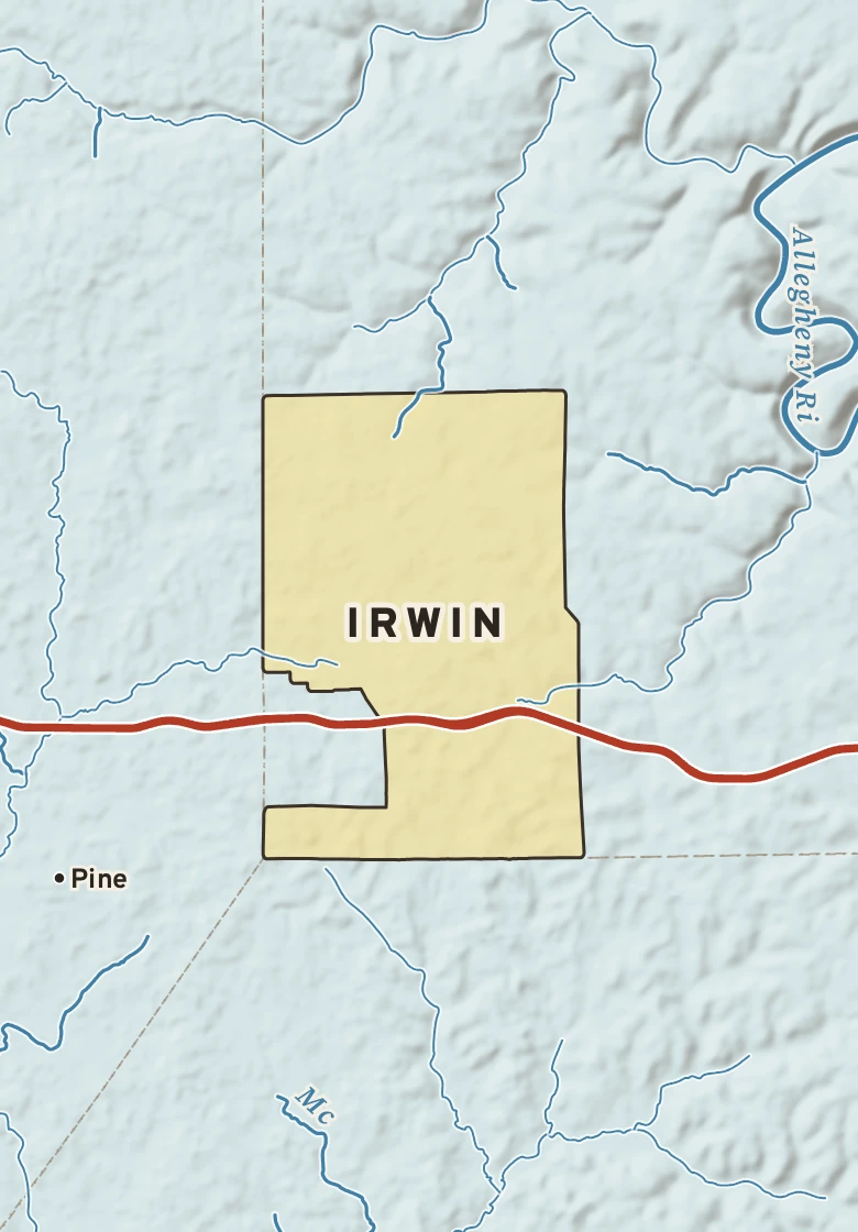 Atlas plate of Irwin, Pennsylvania.