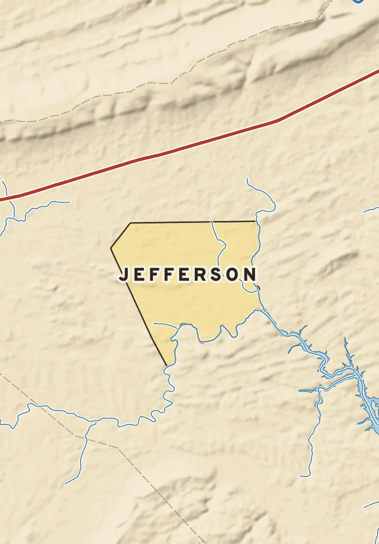 Atlas plate of Jefferson, Pennsylvania.