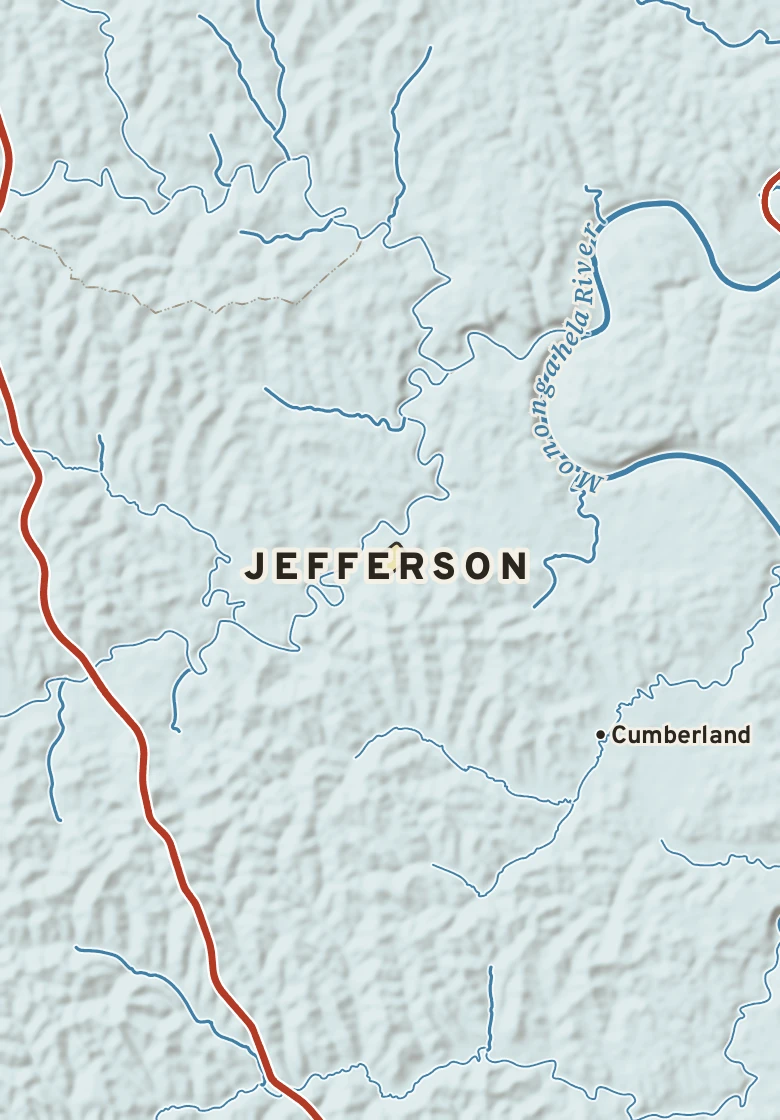 Atlas plate of Jefferson, Pennsylvania.