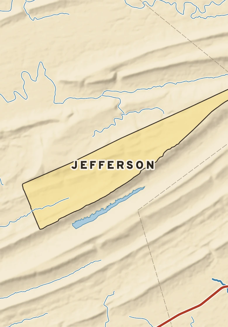 Atlas plate of Jefferson, Pennsylvania.