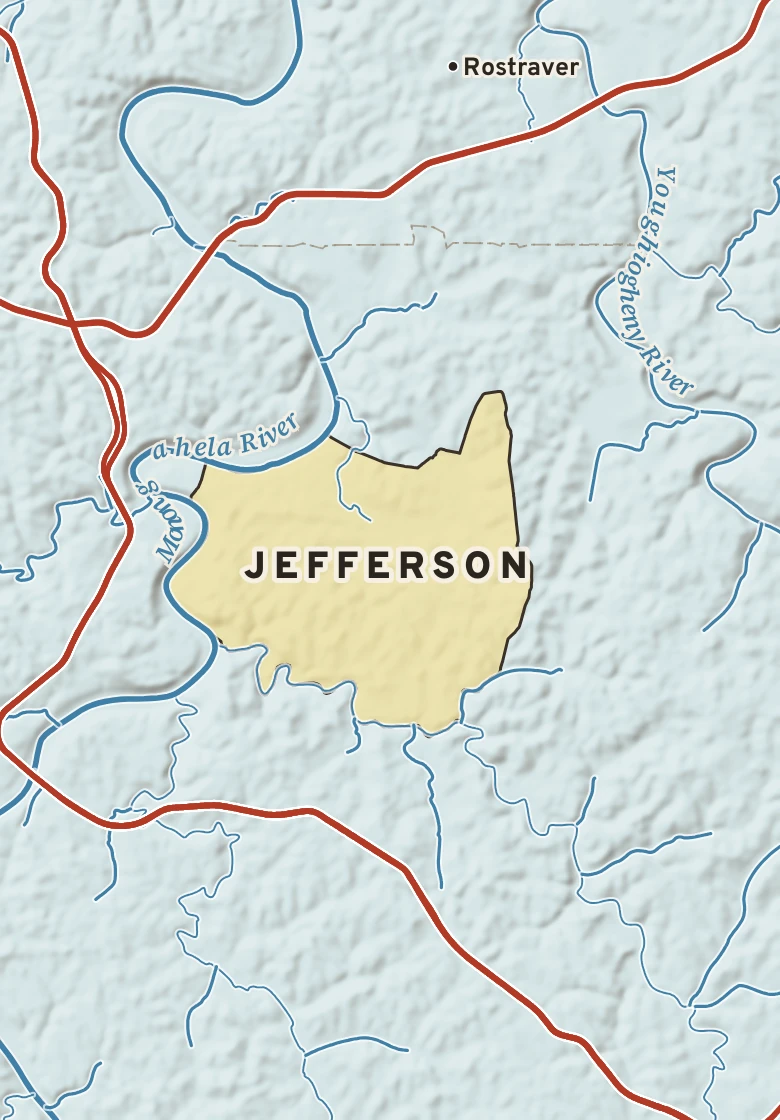 Atlas plate of Jefferson, Pennsylvania.