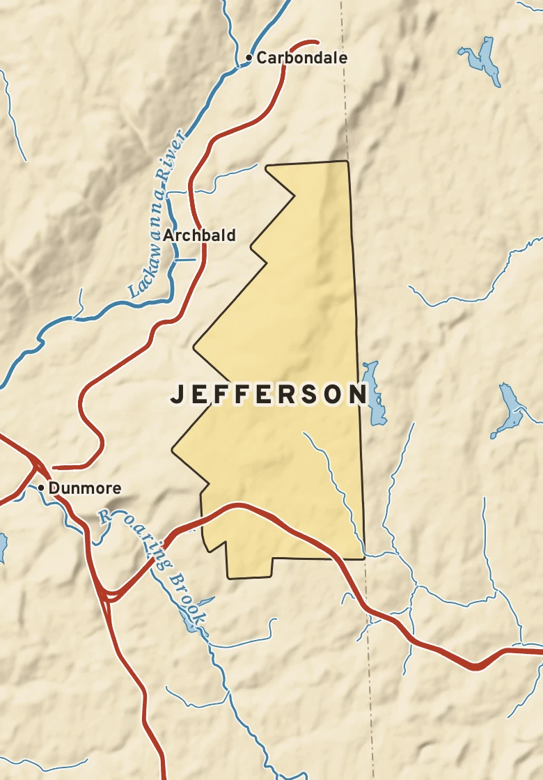 Atlas plate of Jefferson, Pennsylvania.