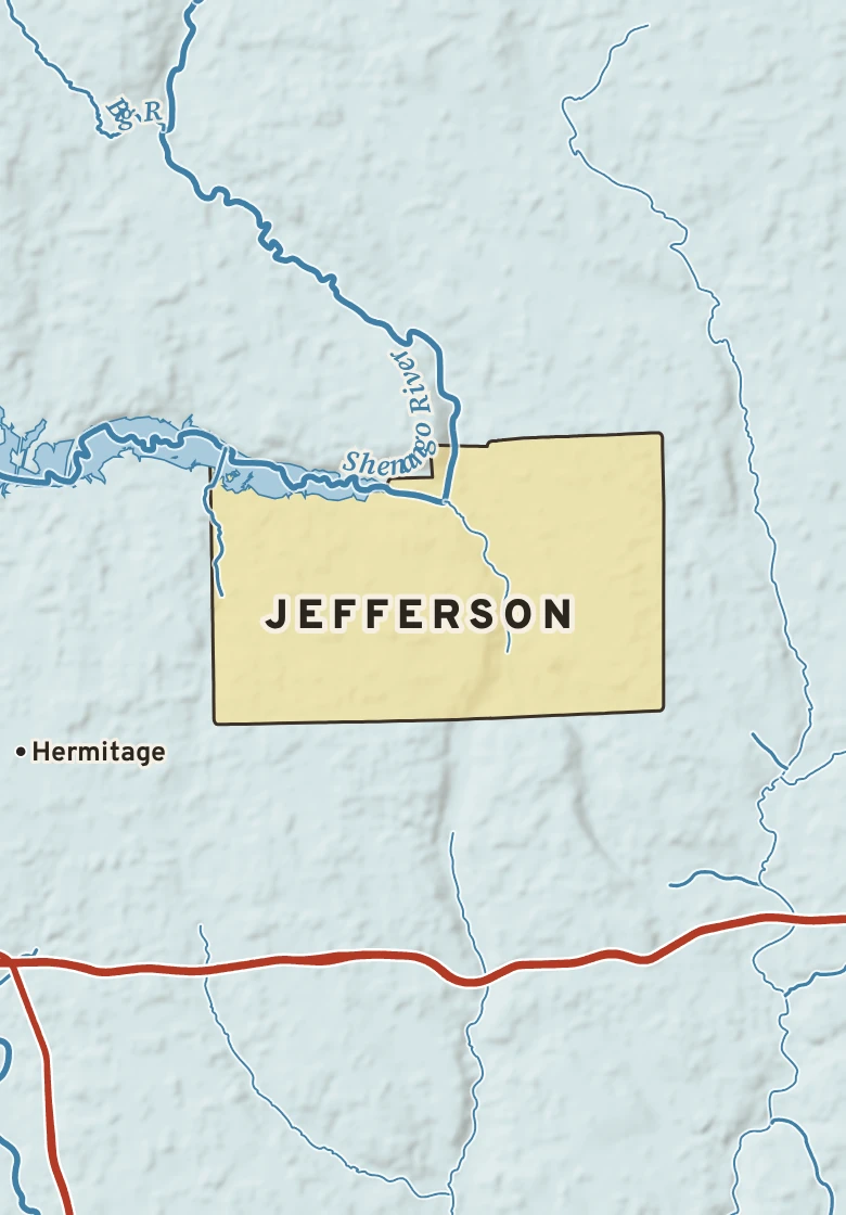 Atlas plate of Jefferson, Pennsylvania.