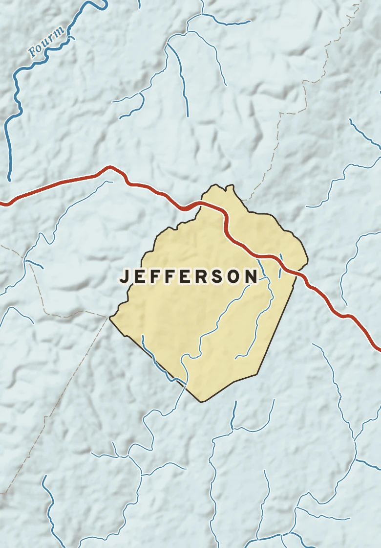 Atlas plate of Jefferson, Pennsylvania.