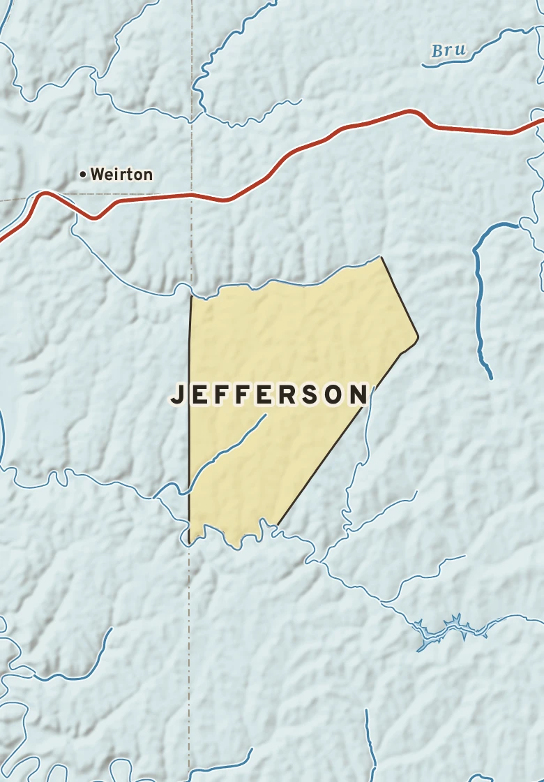 Atlas plate of Jefferson, Pennsylvania.