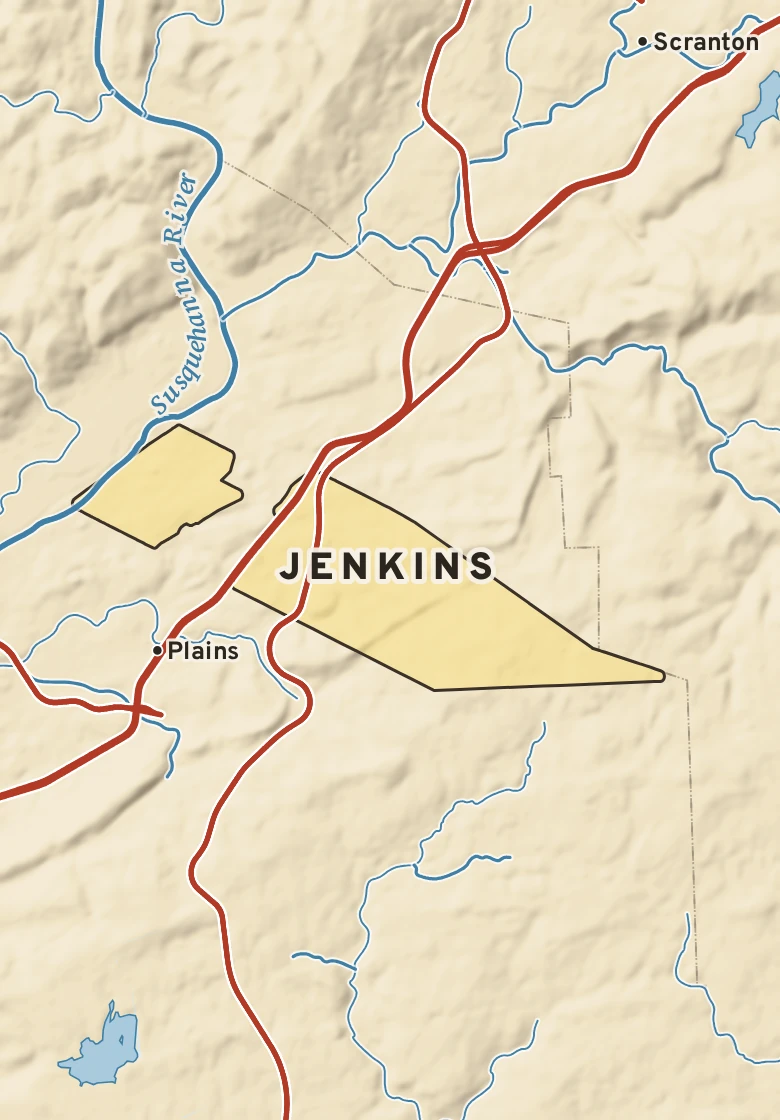 Atlas plate of Jenkins, Pennsylvania.