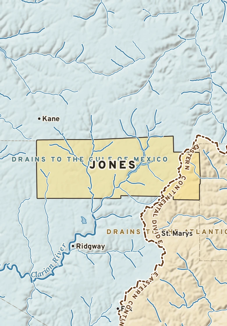 Atlas plate of Jones, Pennsylvania.