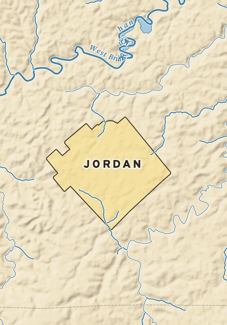 Atlas plate of Jordan, Pennsylvania.