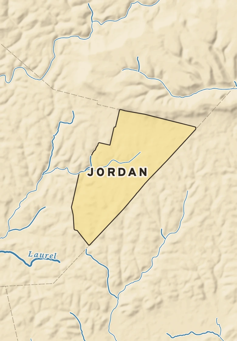 Atlas plate of Jordan, Pennsylvania.