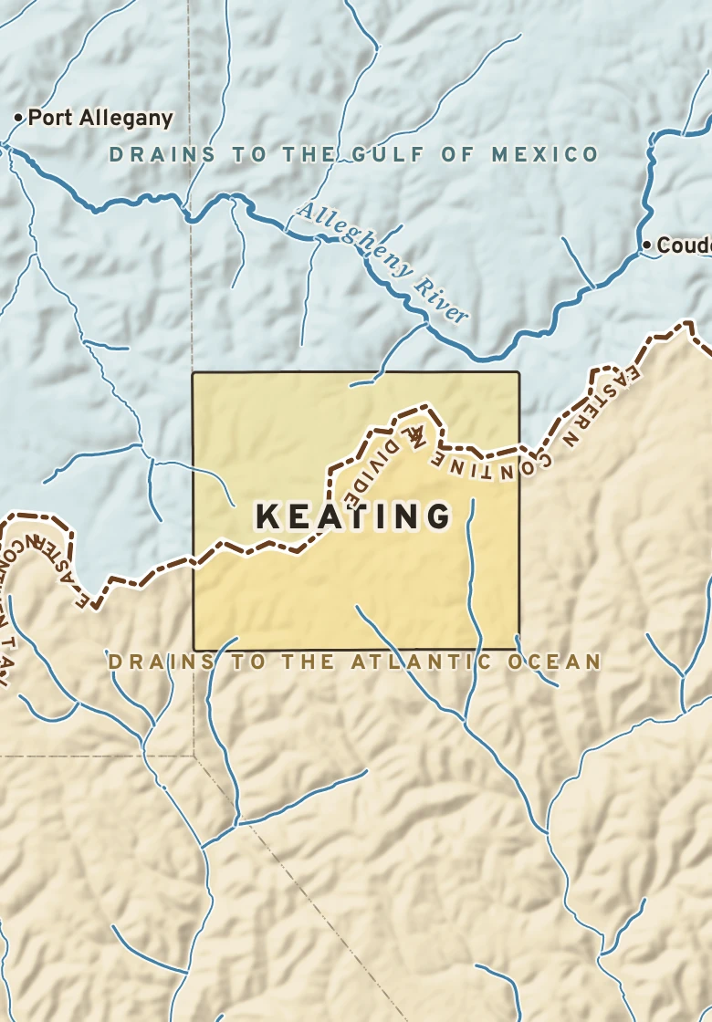Atlas plate of Keating, Pennsylvania.