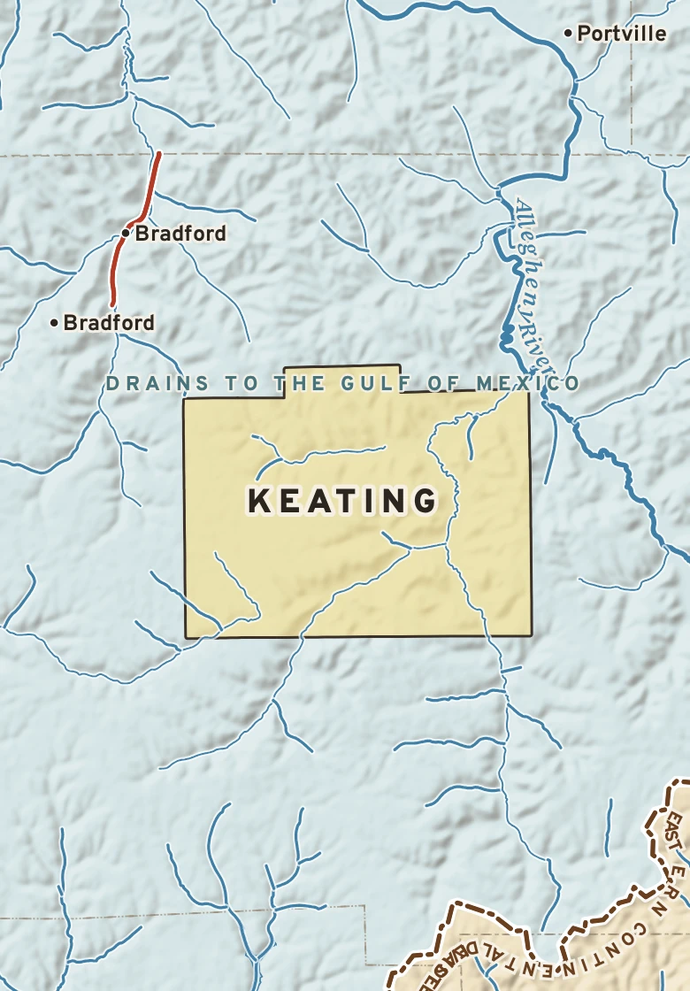Atlas plate of Keating, Pennsylvania.