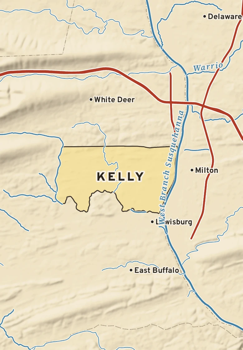 Atlas plate of Kelly, Pennsylvania.