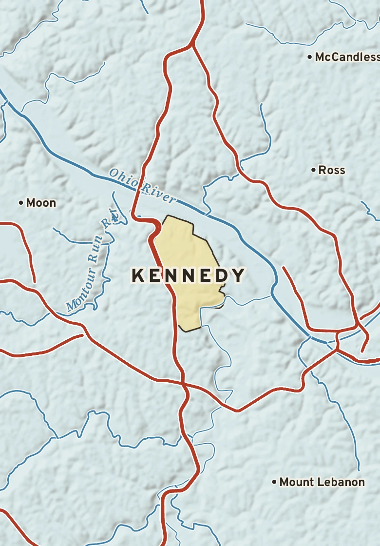 Atlas plate of Kennedy, Pennsylvania.
