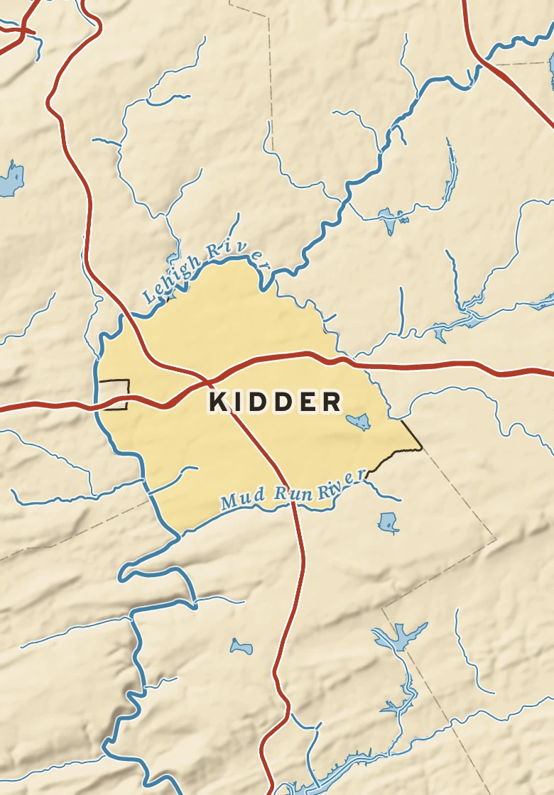 Atlas plate of Kidder, Pennsylvania.