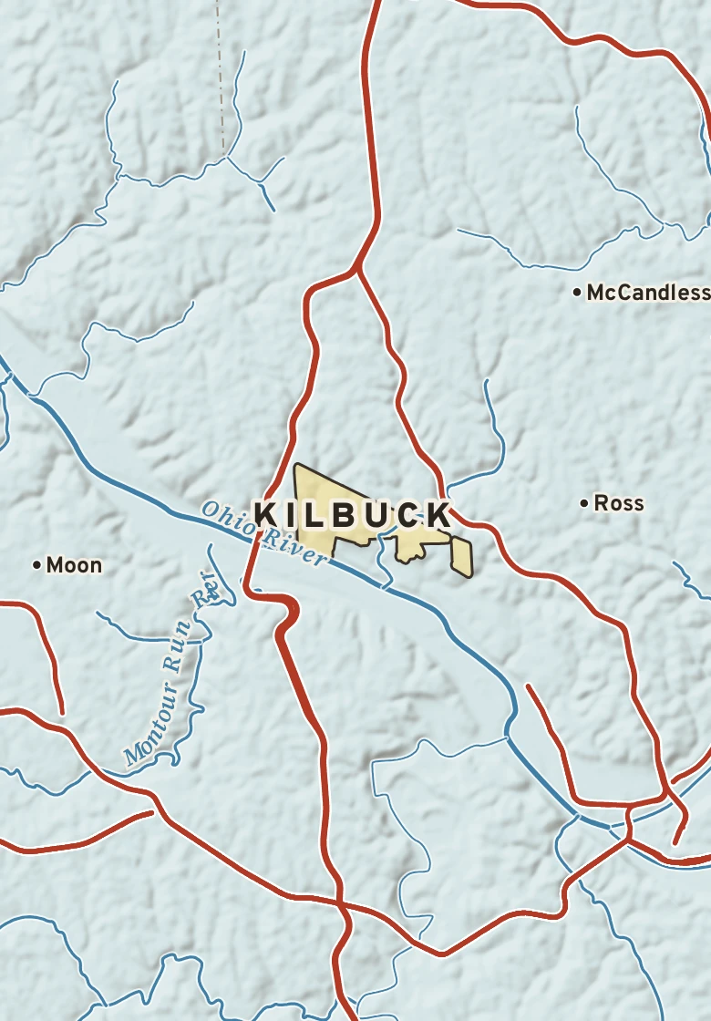 Atlas plate of Kilbuck, Pennsylvania.