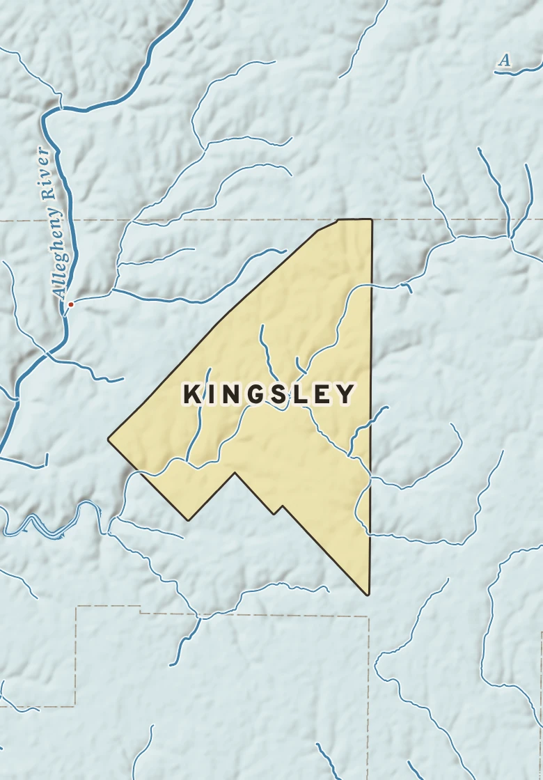 Atlas plate of Kingsley, Pennsylvania.