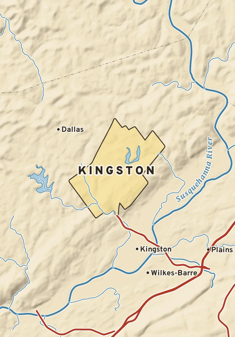 Atlas plate of Kingston, Pennsylvania.