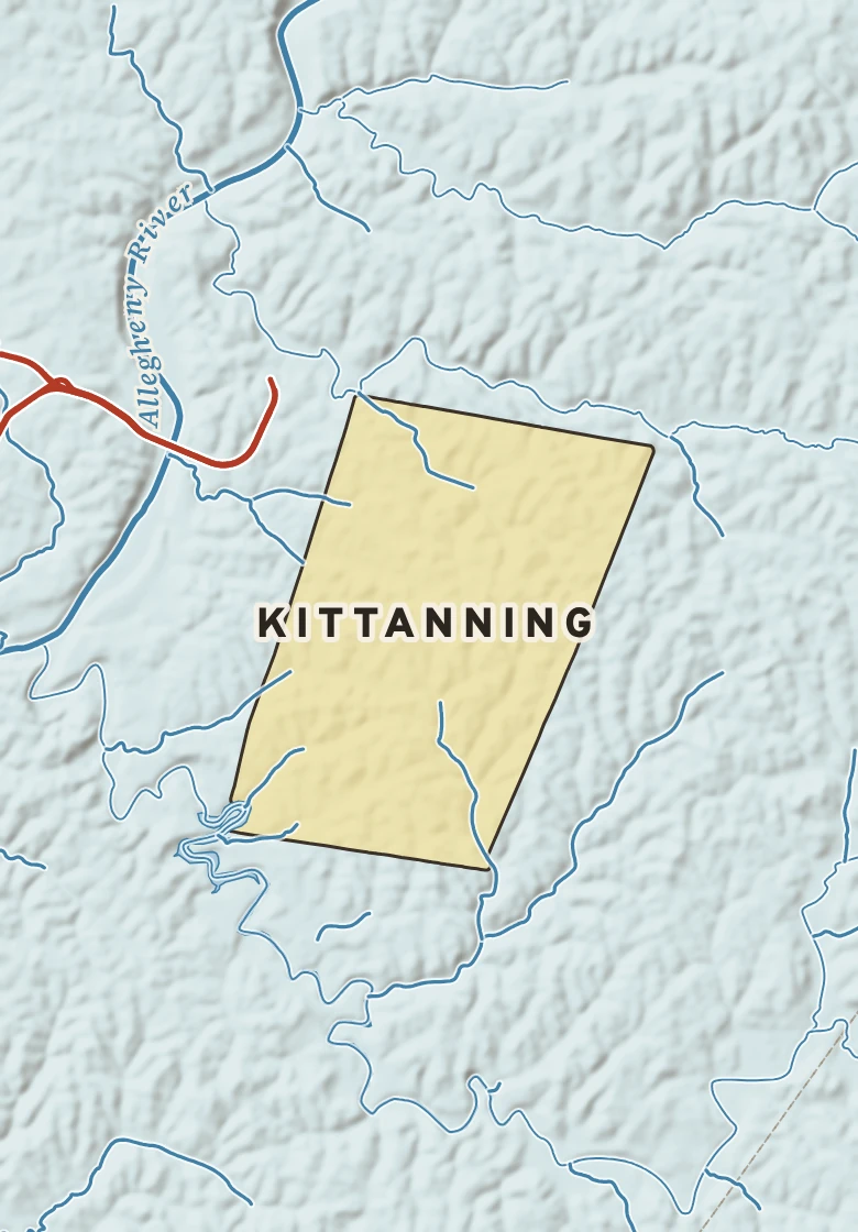 Atlas plate of Kittanning, Pennsylvania.