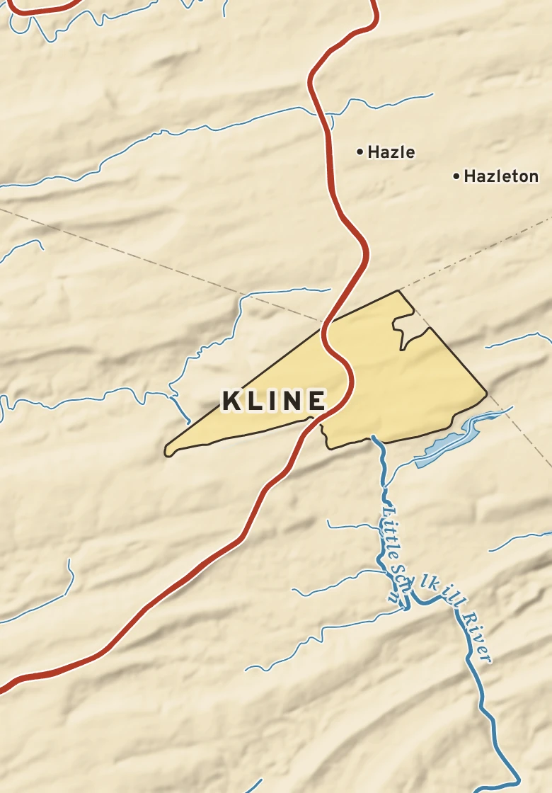 Atlas plate of Kline, Pennsylvania.
