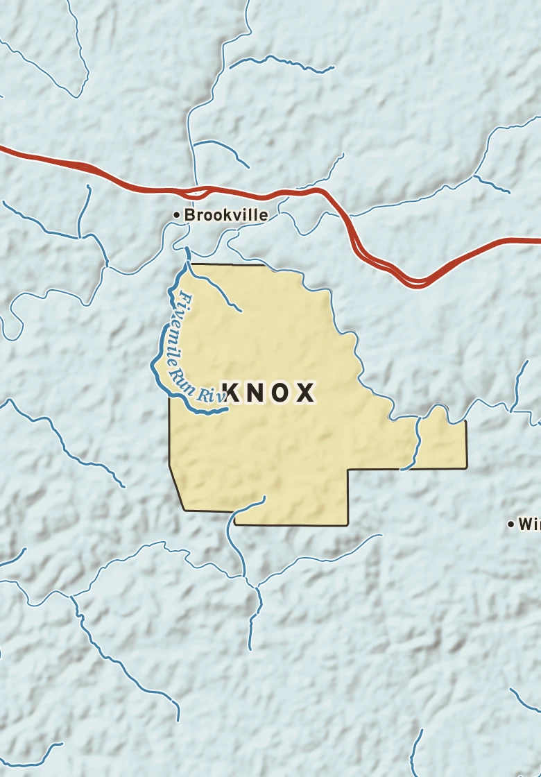 Atlas plate of Knox, Pennsylvania.