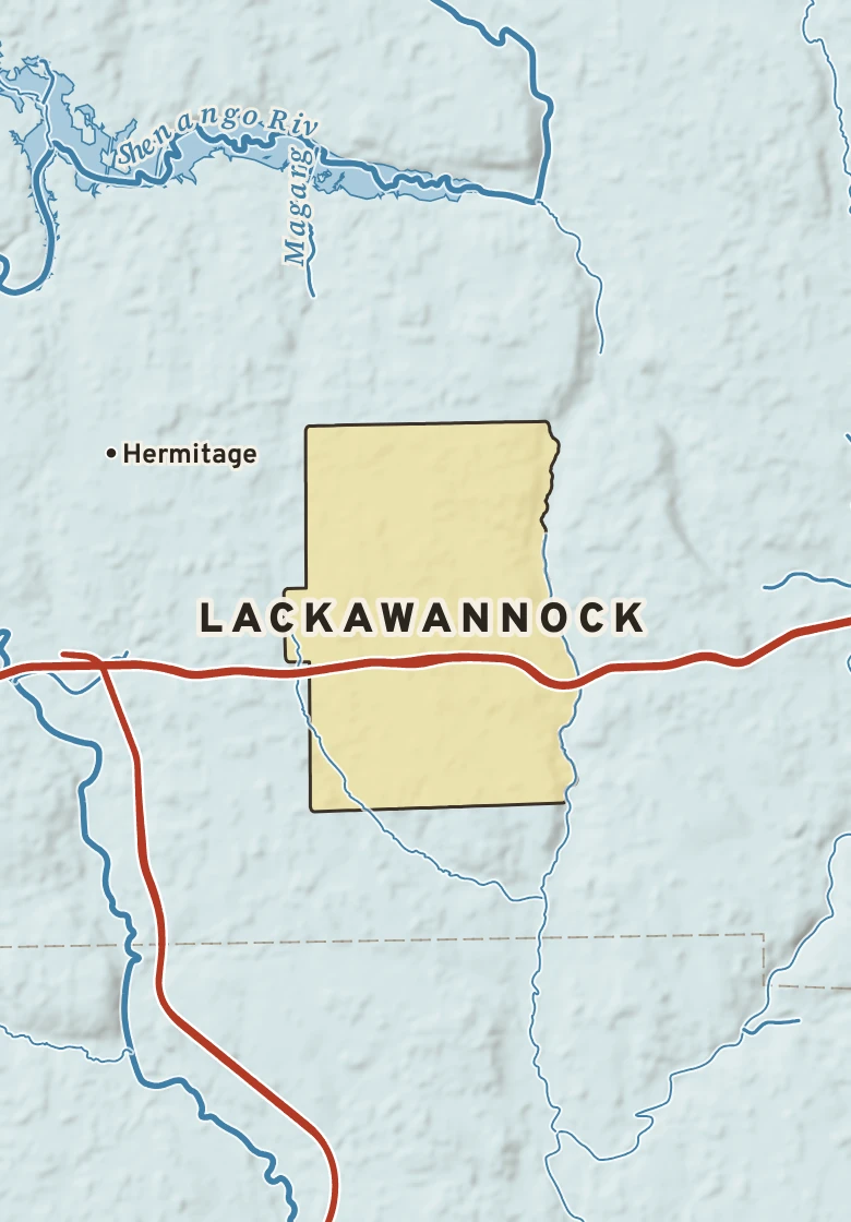Atlas plate of Lackawannock, Pennsylvania.
