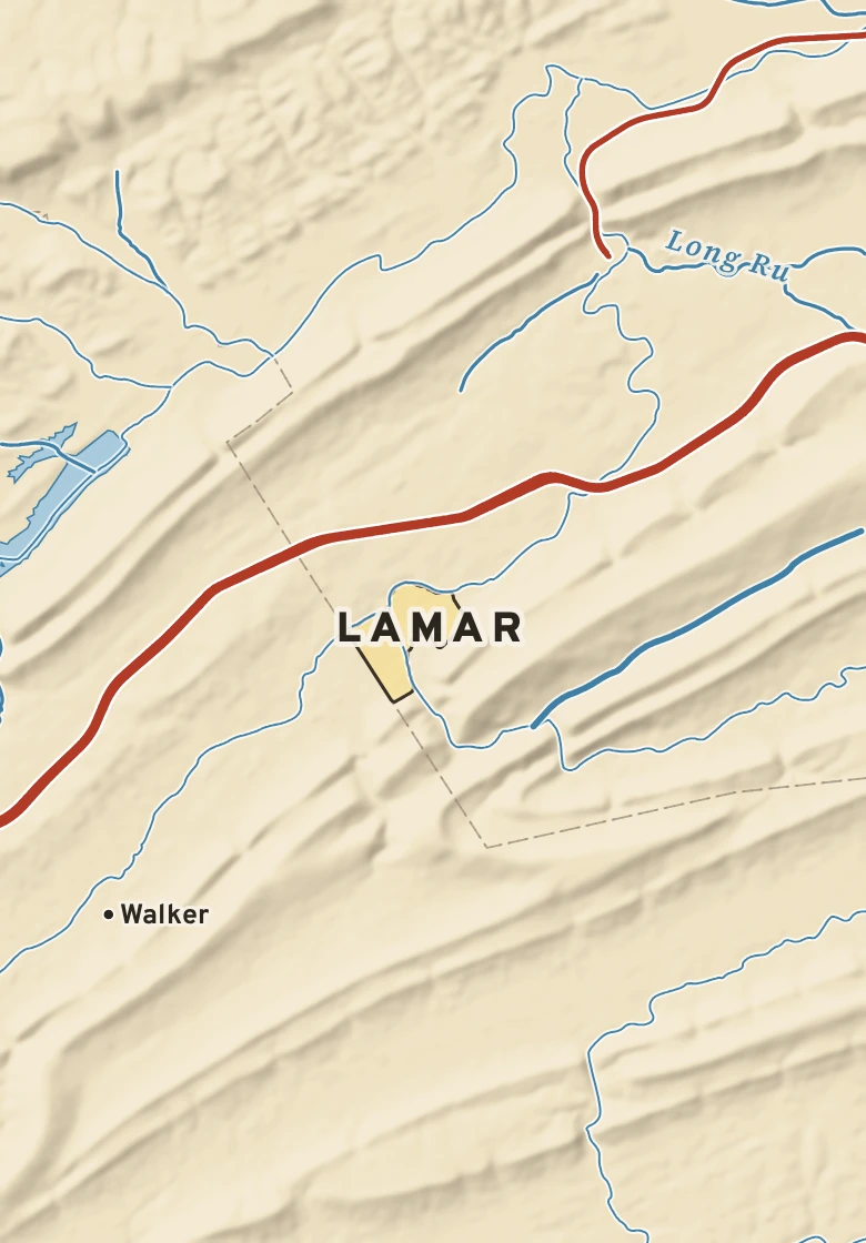 Atlas plate of Lamar, Pennsylvania.