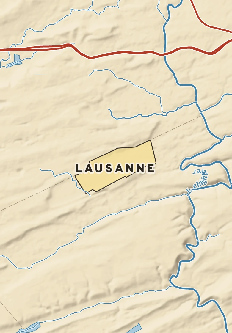 Atlas plate of Lausanne, Pennsylvania.