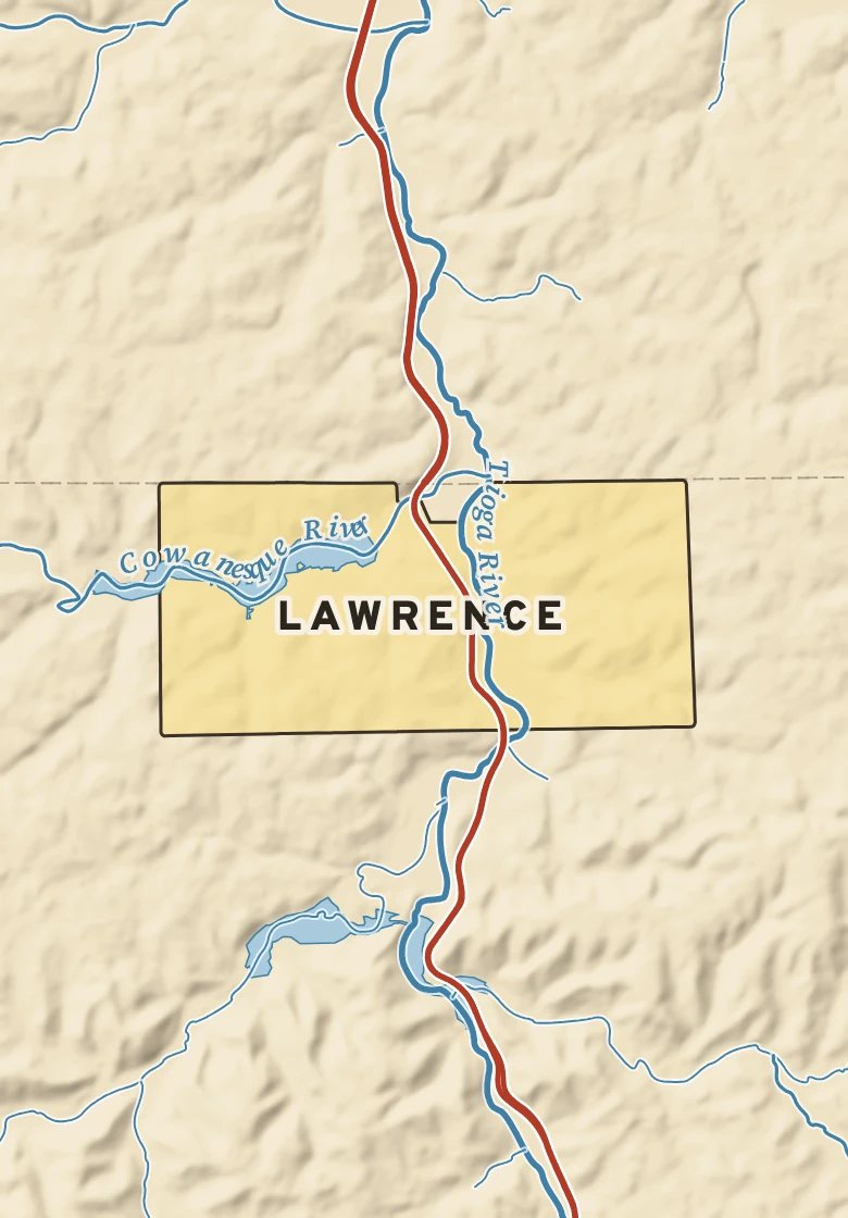 Atlas plate of Lawrence, Pennsylvania.