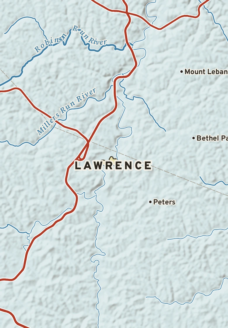 Atlas plate of Lawrence, Pennsylvania.