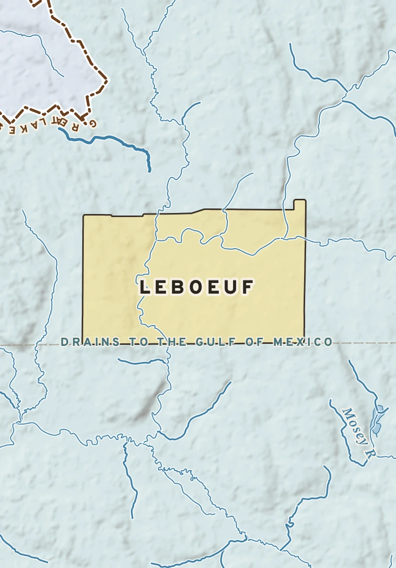 Atlas plate of LeBoeuf, Pennsylvania.