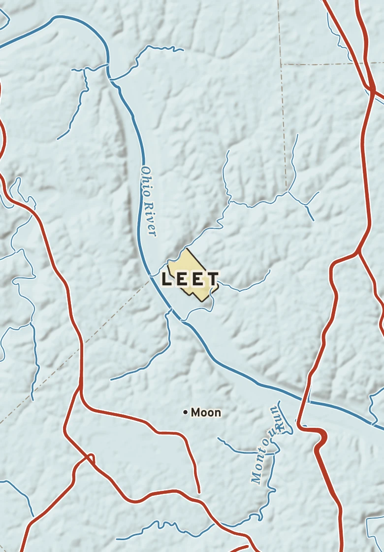 Atlas plate of Leet, Pennsylvania.