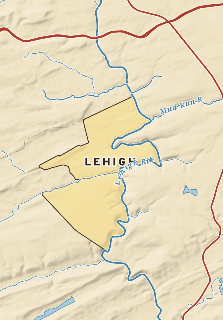 Atlas plate of Lehigh, Pennsylvania.