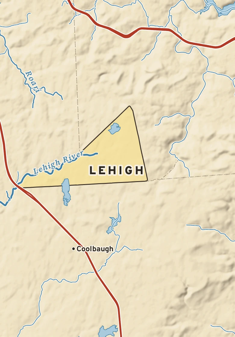 Atlas plate of Lehigh, Pennsylvania.