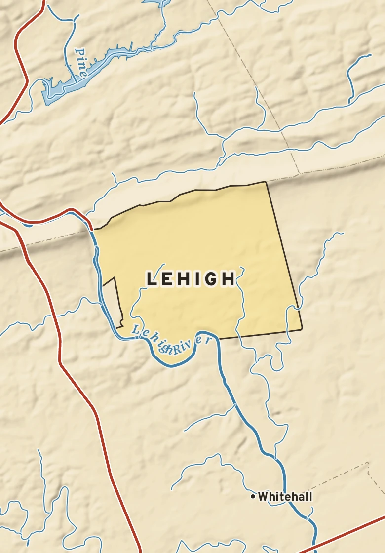 Atlas plate of Lehigh, Pennsylvania.