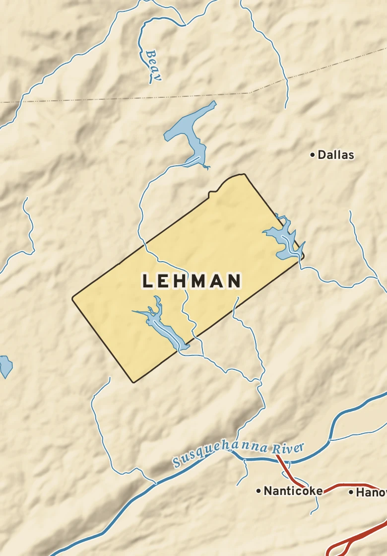 Atlas plate of Lehman, Pennsylvania.
