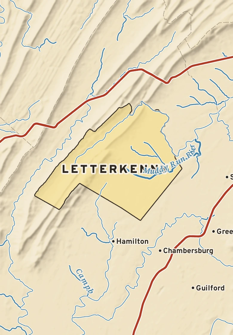 Atlas plate of Letterkenny, Pennsylvania.