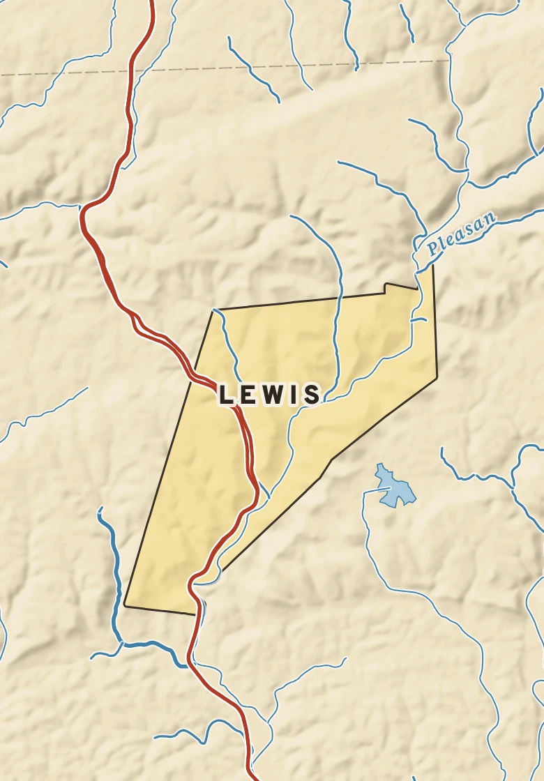 Atlas plate of Lewis, Pennsylvania.