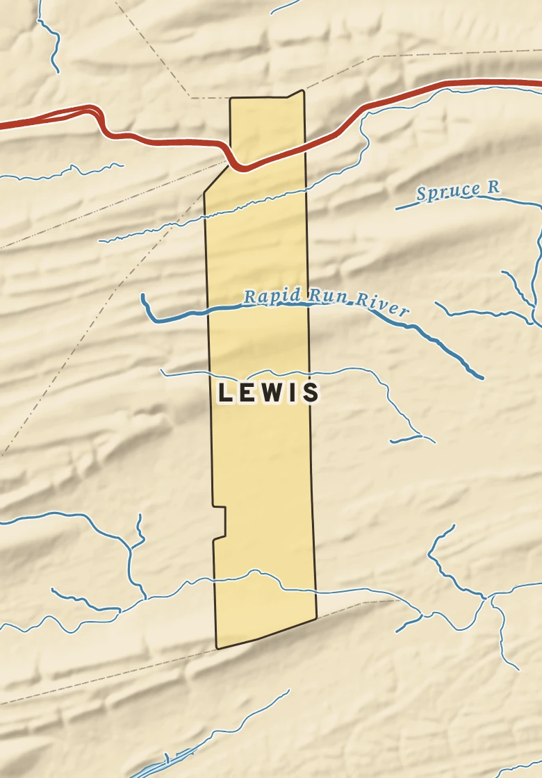 Atlas plate of Lewis, Pennsylvania.