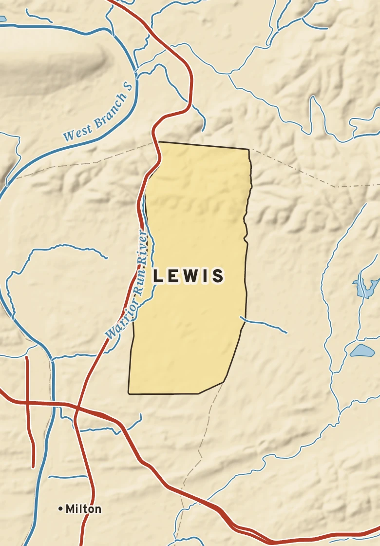 Atlas plate of Lewis, Pennsylvania.