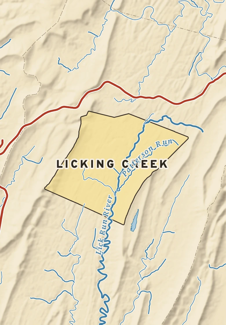 Atlas plate of Licking Creek, Pennsylvania.
