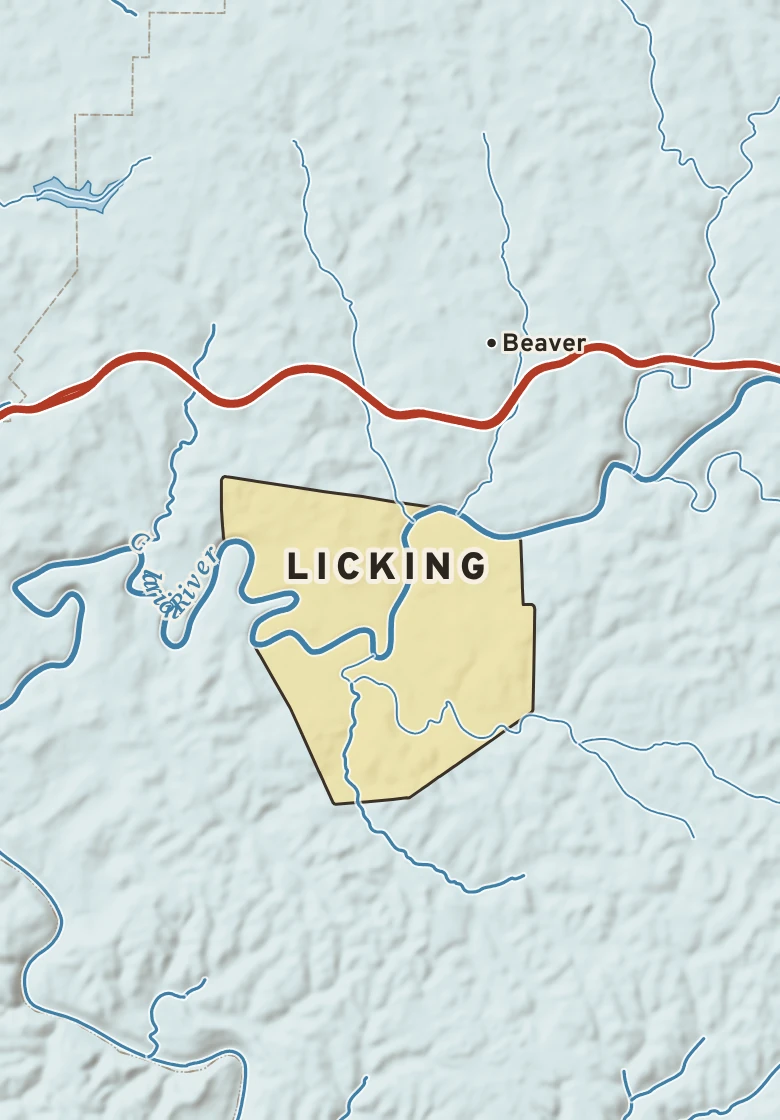Atlas plate of Licking, Pennsylvania.