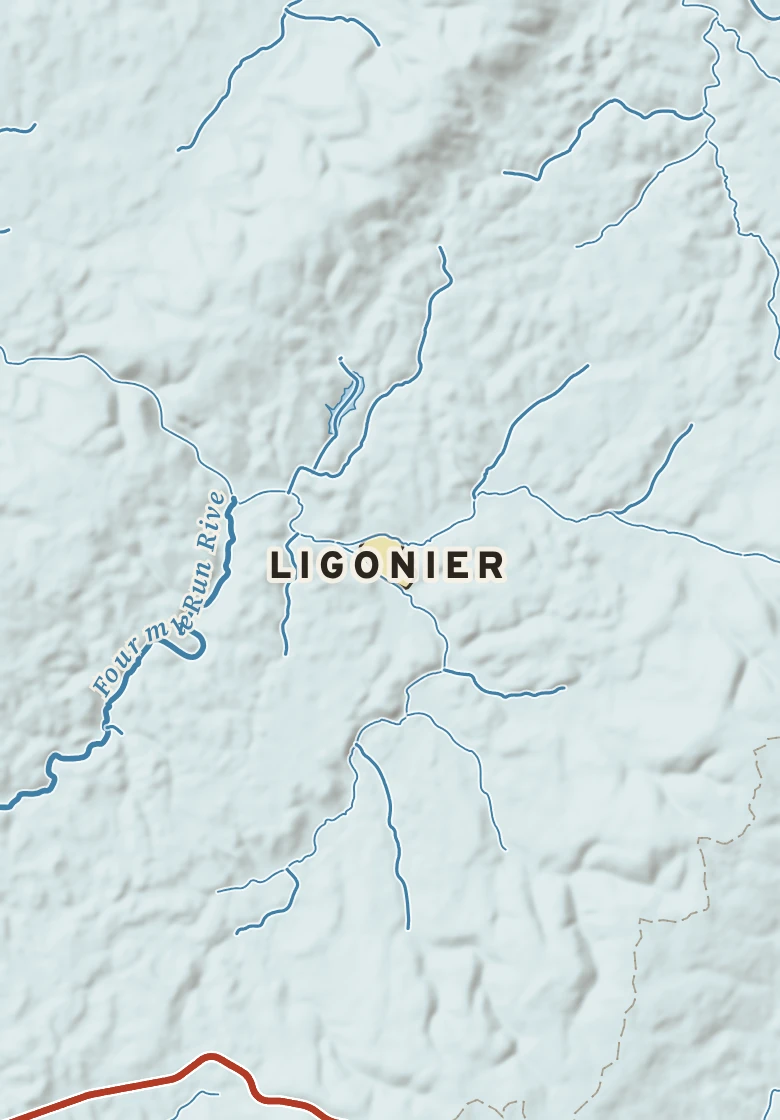 Atlas plate of Ligonier, Pennsylvania.