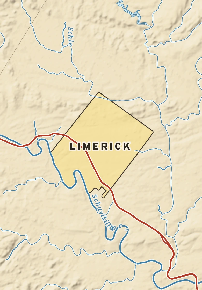 Atlas plate of Limerick, Pennsylvania.