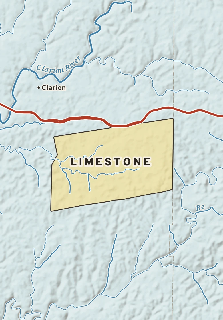 Atlas plate of Limestone, Pennsylvania.