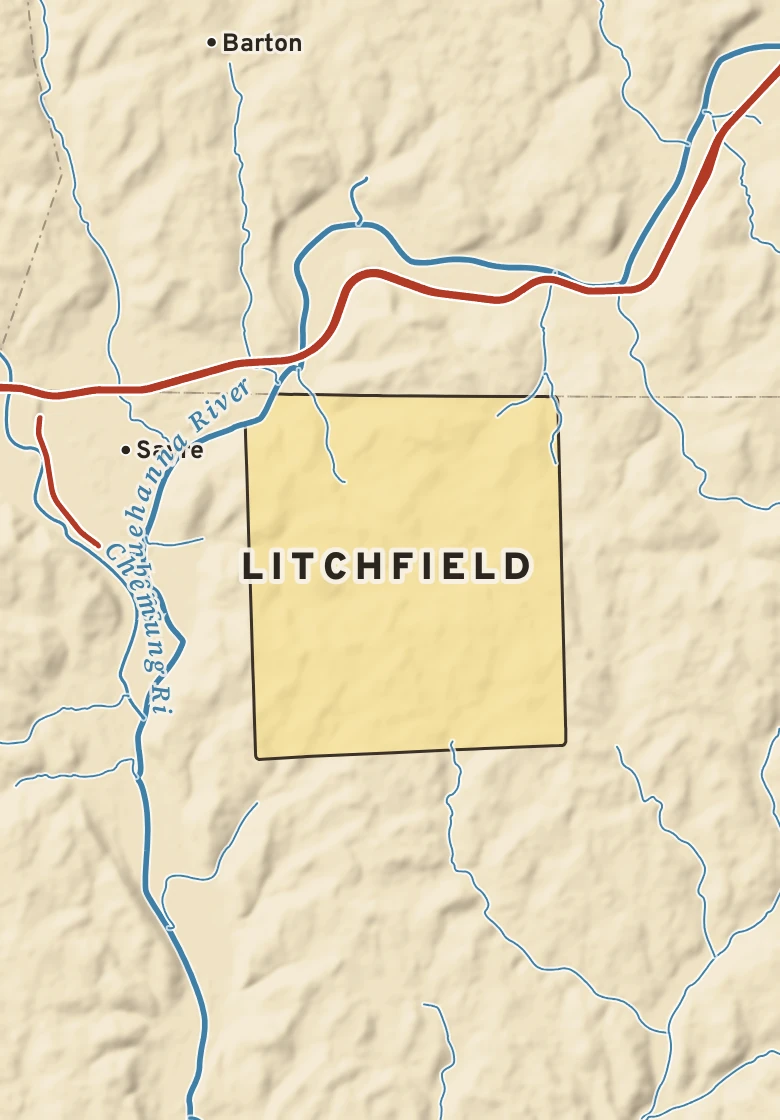 Atlas plate of Litchfield, Pennsylvania.