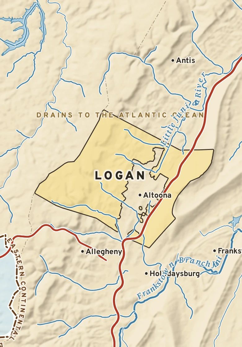 Atlas plate of Logan, Pennsylvania.