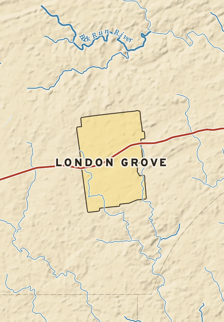 Atlas plate of London Grove, Pennsylvania.