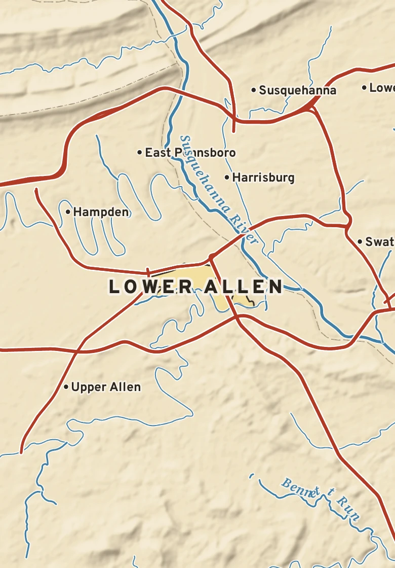 Atlas plate of Lower Allen, Pennsylvania.