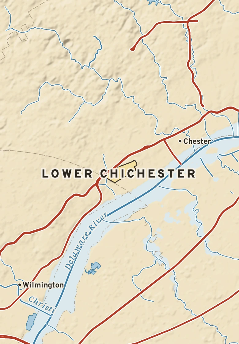 Atlas plate of Lower Chichester, Pennsylvania.
